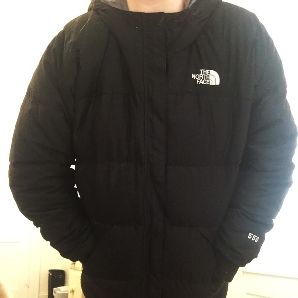 black north face puffer coat
